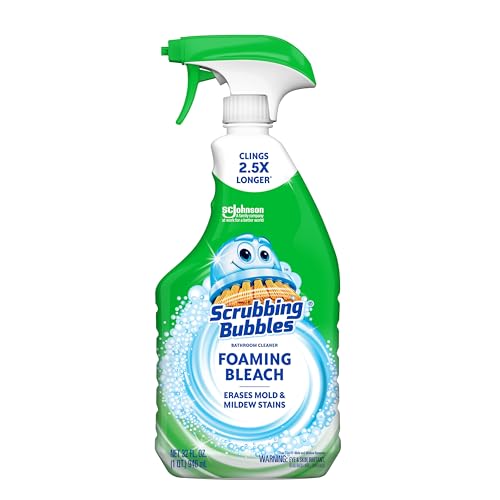 Scrubbing Bubbles Foaming Bleach Bathroom and Shower Cleaner Disinfectant Spray, Helps Erase Mold & Mildew, 32oz - Image 1