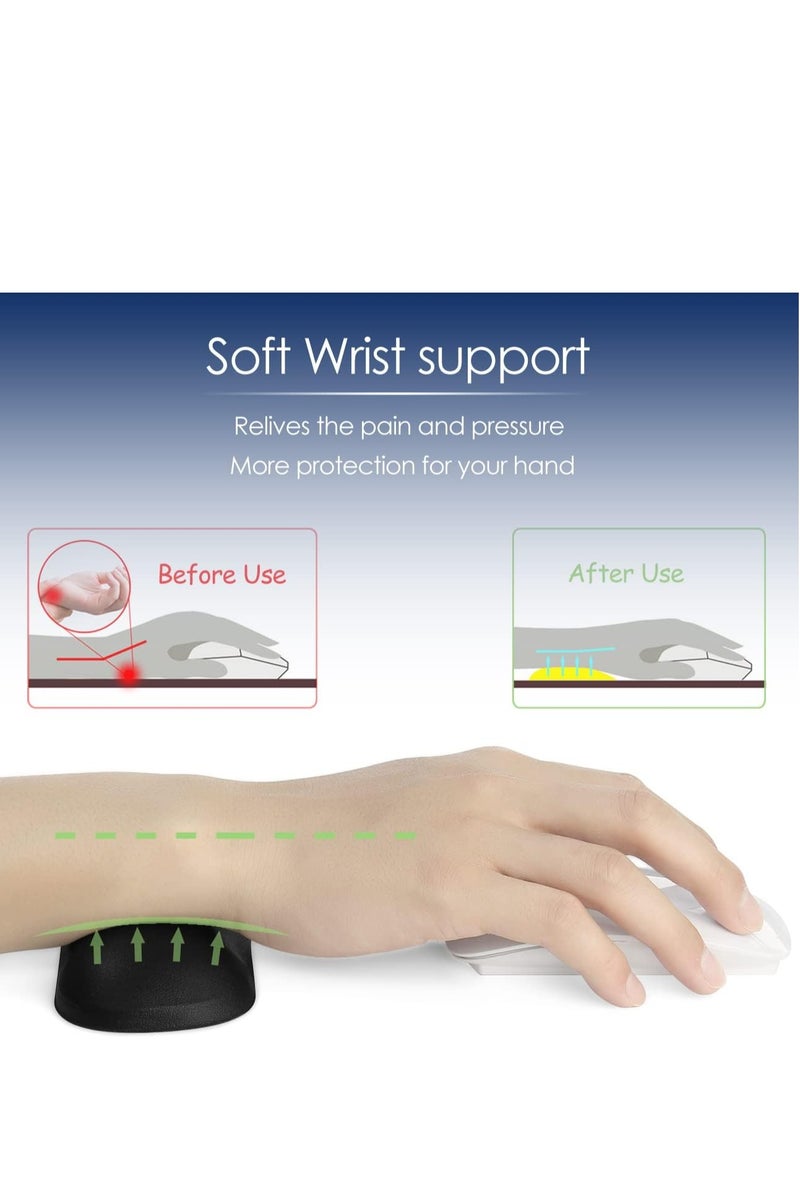 1Pc Gel Wrist Rest Transparent Non-Slip Washable Gel Wrist Rest for Mouse Relieves Hand Fatigue Suitable for Office, Game, Study and Other Scenes - Image 1