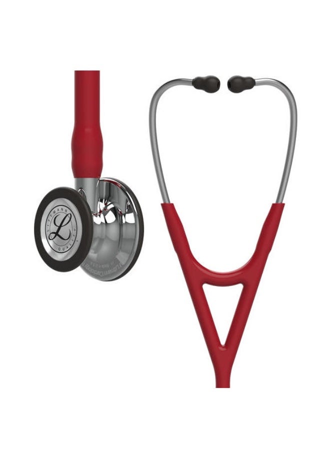 ثري أم ليتمان سماعة طبية من نوع 3M Littmann، مخصصة لأمراض القلب من النوع الرابع، أنبوب أحمر بطول 27 بوصة، رأس سماعة أسود، 6170 - Image 1