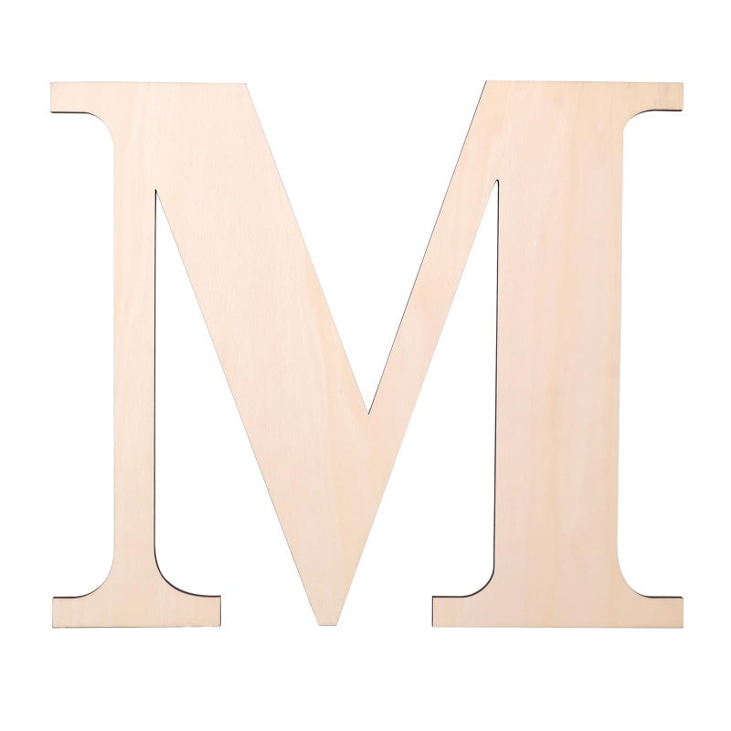 12 Inch Wooden Letter Wood Letters for Wall Decor 15 INCH Blank Unfinished Wooden Letters for Home Wall Decor DIY Painting CraftsLetter M