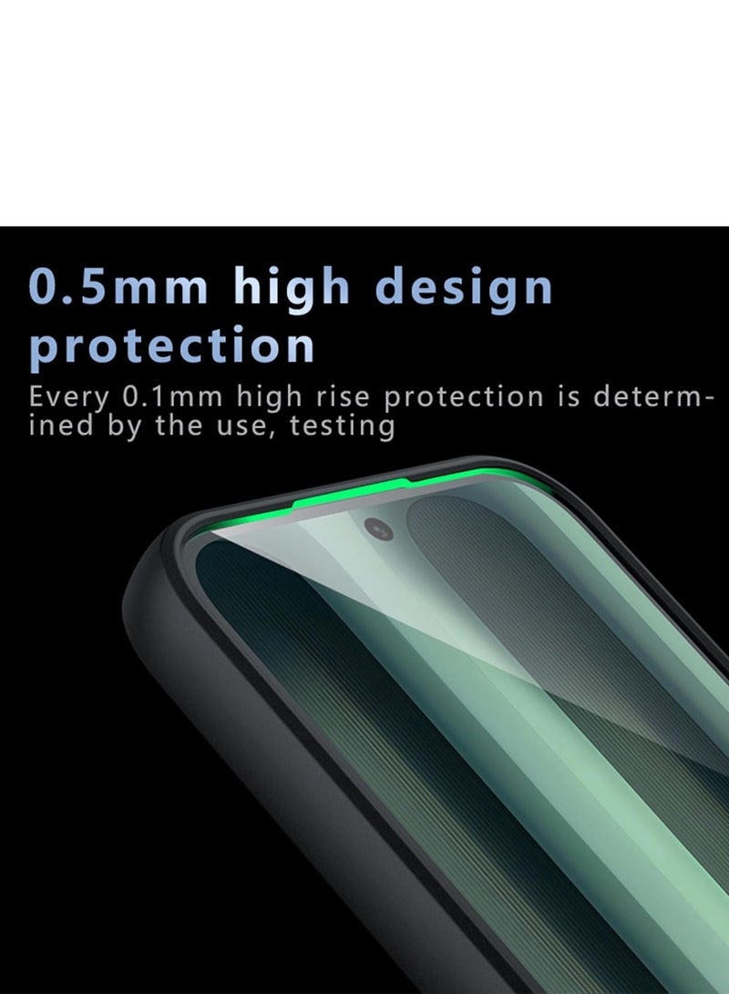 دبليو تيك غطاء حماية نحيف مصنوع من السيليكون ومادة TPU لهاتف هواوي بورا 70 الترا 5G 2024 شفاف/أسود - Image 4