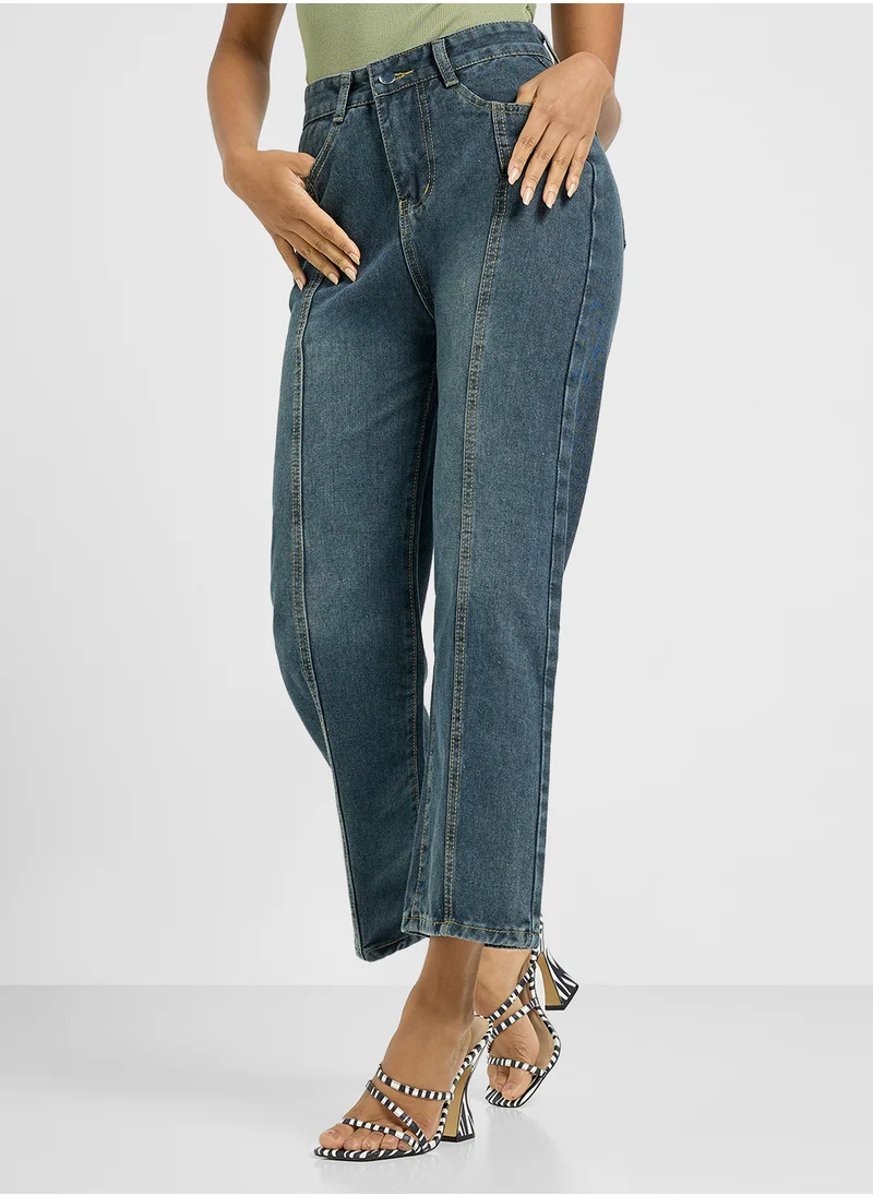 Ginger Straight Fit Cropped Jeans