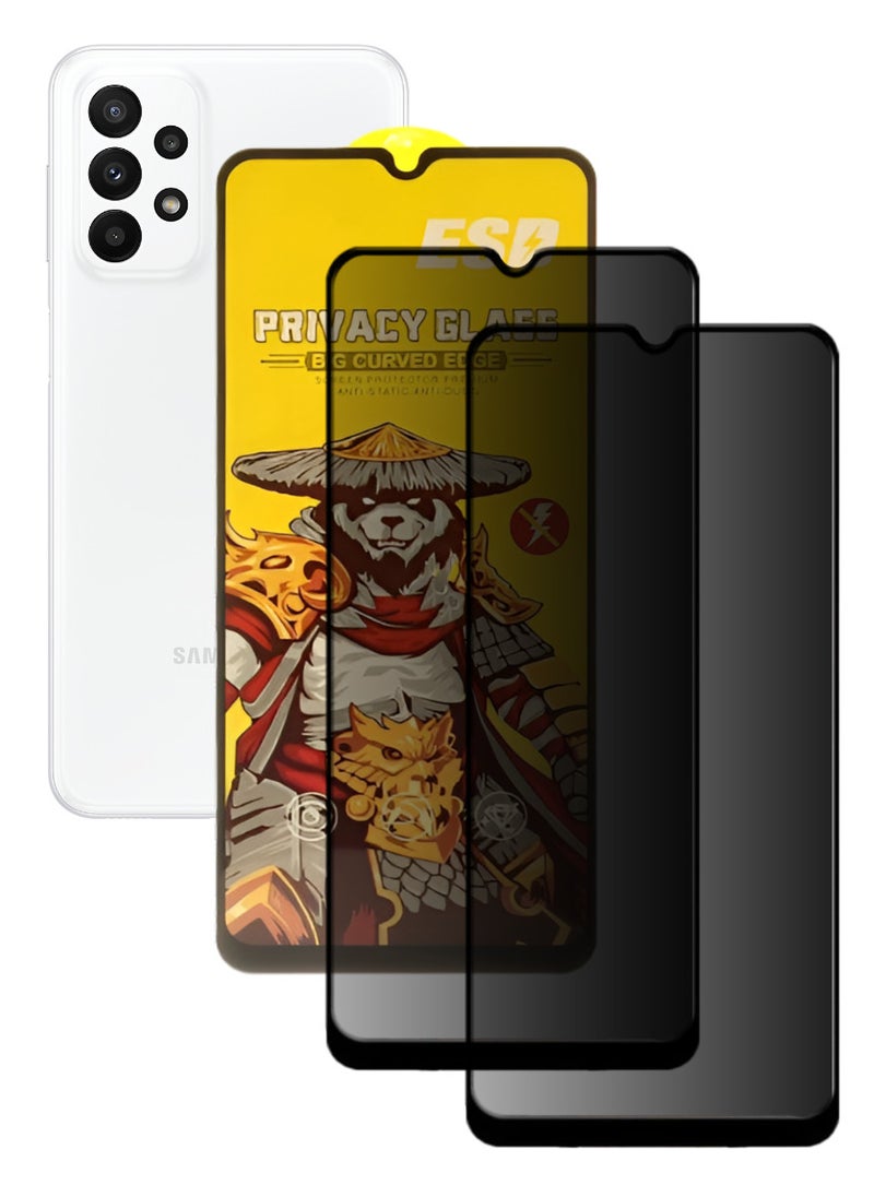 ESD 2 Pieces Tempered Dustproof Privacy Glass Screen Protector Compatible For Samsung Galaxy A23 4G - Image 1