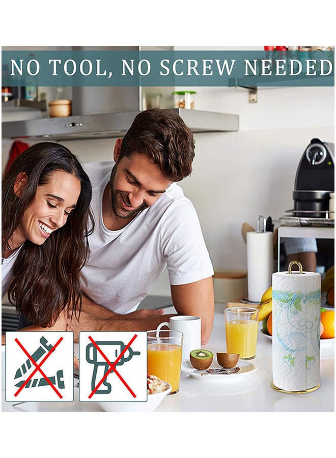 NIBEMINENT Kitchen Roll Holder Gold 32x13x3.6cm - Image 4