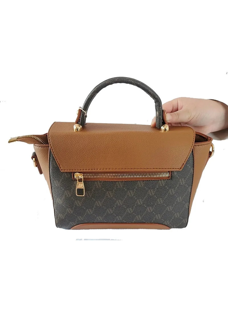 ARMINE Women's Brown Dotted Hand and Shoulder Bag 378