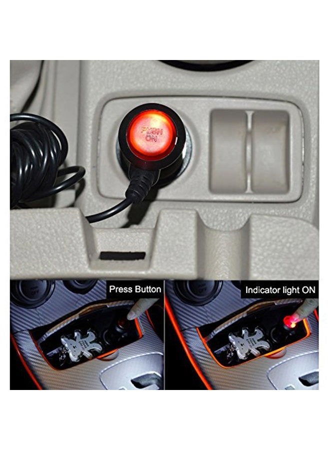 REARMASTER 12/24V Car Cigarette Lighter Power Adapter - Male Plug Extension Cable with Switch Button for DC 5.5mm x 2.1mm, 2.5mm x 0.7mm, 3.5mm x 1.35mm - Image 4