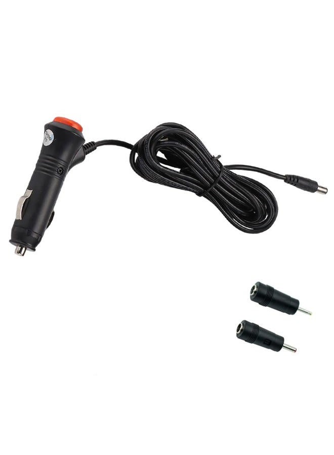 REARMASTER 12/24V Car Cigarette Lighter Power Adapter - Male Plug Extension Cable with Switch Button for DC 5.5mm x 2.1mm, 2.5mm x 0.7mm, 3.5mm x 1.35mm - Image 1