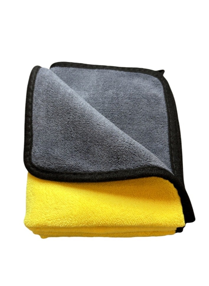 هَيْلة ميكروفايبر منشفة القماش 3PCS مزدوجة الجانب الإضافية سميكة بلش لونت سوبر امتصاص التفاصيل للسيارة والنوافذ والشاشة والمطبخ، 30X40 سم، حزمة من 3 - Image 3