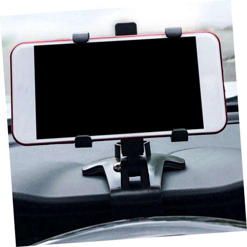 Car Phone Holder Sun Visor Mount with Pressure Spring for Dashboard Mirror Desktop - Image 5