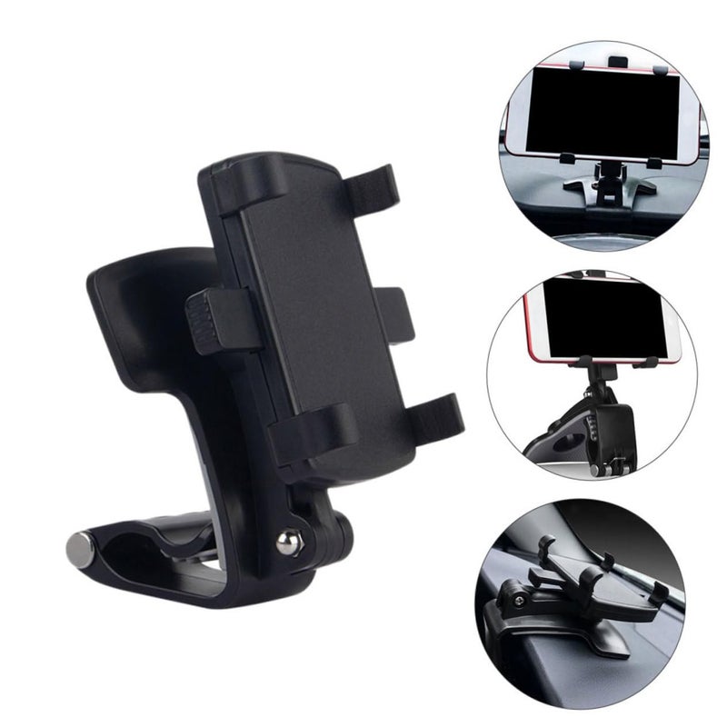 Car Phone Holder Sun Visor Mount with Pressure Spring for Dashboard Mirror Desktop - Image 3