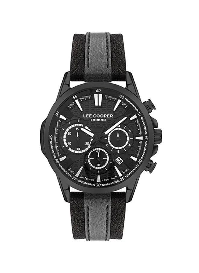 لي كوبر LEE COOPER LC07493.652 Men Multi Function Display Watch & Leather Strap Grey