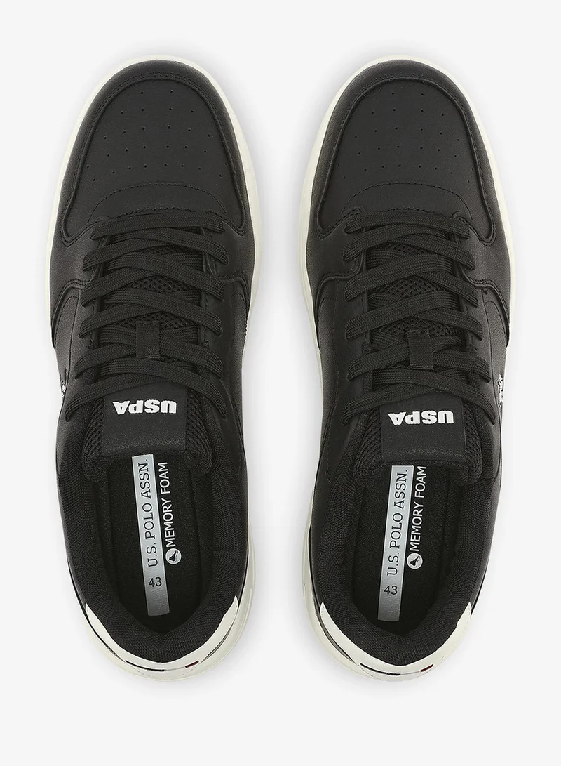 U.S. Polo Assn. black Men's Black Sneakers - Lightweight, Breathable and Comfortable Shoes for Men | Best Price UAE
