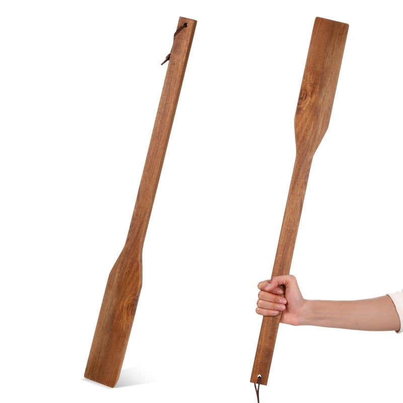 FillTouch 28 Inch Long Wooden Paddle for Cooking Acacia Flat Wooden Spatula Crawfish Paddle Stir Mixing Seafood Boil Pot Cooking Spatula for Crawfish Boil Pot Seafood Camping Restaurants - Image 1