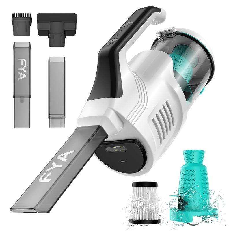 FYA 5in1 Wireless Handheld Vacuum Car Vacuum Cleaner with LED Light for Home 10kpa Powerful Suction Lightweight Portable Vacuum for Pet Cordless Vacuum for Carpet Stairs Pet Hair Deep Cleaning - Image 1