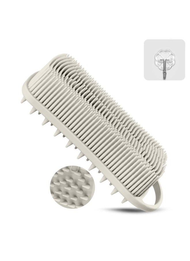 YEALIFE Silicone Body Scrubber, Gentle Exfoliating Scrub Brush with 22mm Soft Bristles, Deep Cleansing & Scalp Massage, Non-Slip Ergonomic Design, Fast Drying, Travel-Friendly for Shower Bath  - Image 1