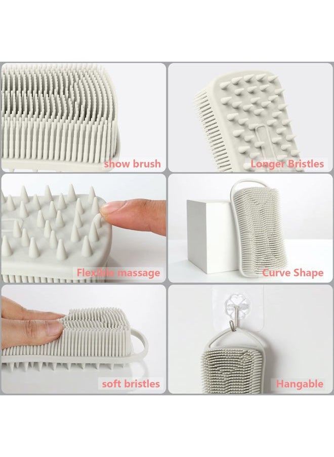 YEALIFE Silicone Body Scrubber, Gentle Exfoliating Scrub Brush with 22mm Soft Bristles, Deep Cleansing & Scalp Massage, Non-Slip Ergonomic Design, Fast Drying, Travel-Friendly for Shower Bath  - Image 4