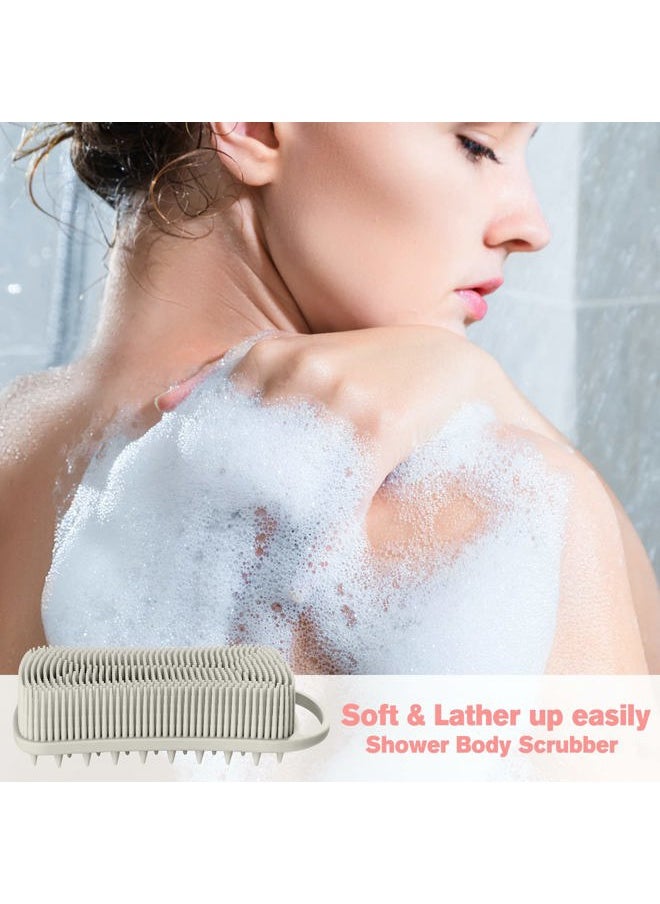 YEALIFE Silicone Body Scrubber, Gentle Exfoliating Scrub Brush with 22mm Soft Bristles, Deep Cleansing & Scalp Massage, Non-Slip Ergonomic Design, Fast Drying, Travel-Friendly for Shower Bath  - Image 5