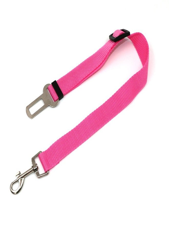 Magik 3 PCS Magik Adjustable Pet Dog Cat Car Seat Belt Safety Leads Vehicle Seat Belt Harness (Pink) - Image 3