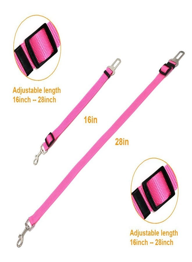 Magik 3 PCS Magik Adjustable Pet Dog Cat Car Seat Belt Safety Leads Vehicle Seat Belt Harness (Pink) - Image 4