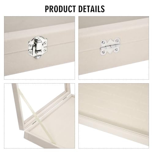 Vicoter Rings Organizer Tray 100 Slot Velvet Ring Earring Storage Box TranSparent Cover Jewelry Store Ring Display Box Jewelry Display Cabinet for Girl Wife Mother - Image 4