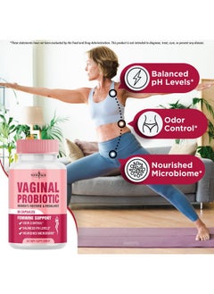 New Age NEW AGE Vaginal Probiotics for Women with Prebiotics, Cranberry Extract, and a Lactobacillus Probiotic Blend, Supports Healthy pH Balance, Odor Control, Vaginal Flora - 60 Capsules  - Image 3