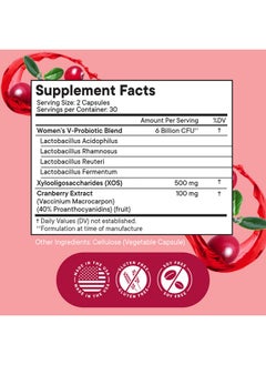 New Age NEW AGE Vaginal Probiotics for Women with Prebiotics, Cranberry Extract, and a Lactobacillus Probiotic Blend, Supports Healthy pH Balance, Odor Control, Vaginal Flora - 60 Capsules  - Image 2