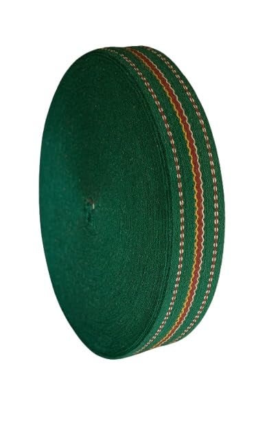 BASRAH NIWAR 2.5-Inch Cotton Niwar Roll | Ideal for Traditional Khatiya, Charpai, and Folding Beds (2.5 Kg) (Green) - Image 1