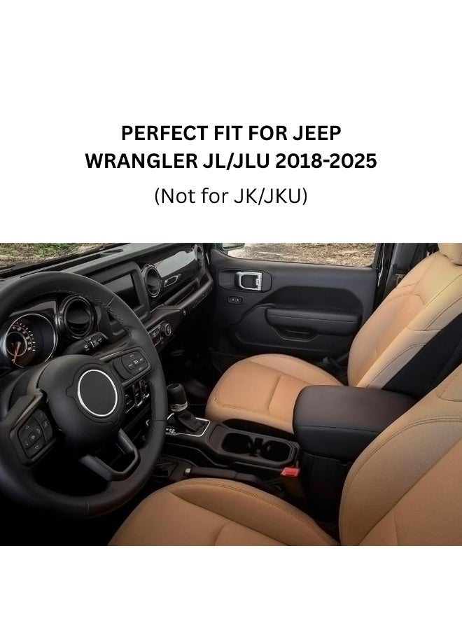 MOTOR FIT 4PCS Storage Organizer Trays for Jeep Wrangler JL/JLU 2018–2025 | Gear Shift Side Tray Organizer, Armrest Storage Box, Hanging Storage Box & Co-Pilot Organizer | Interior Accessories Bundle - Image 5