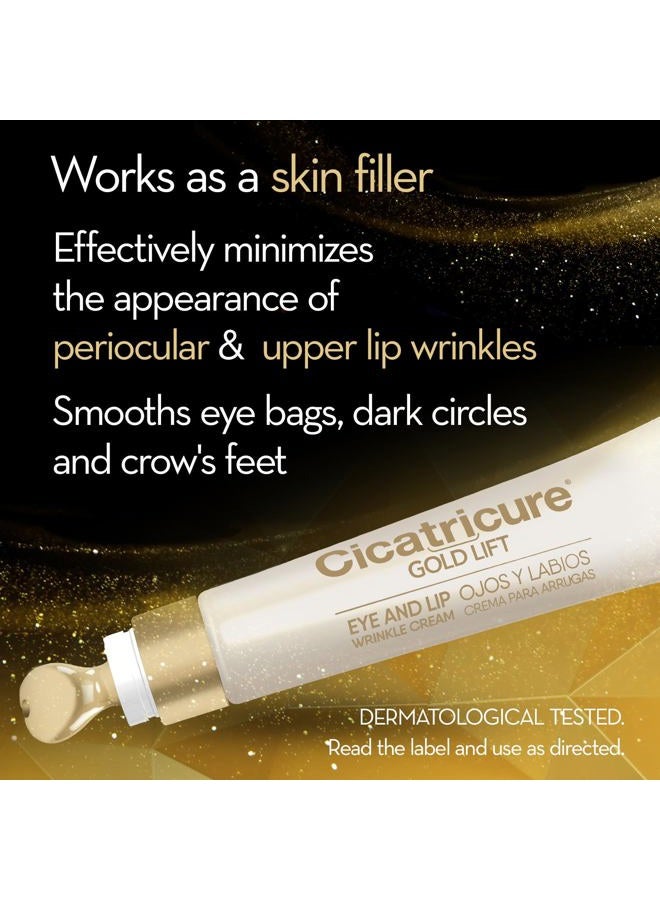 CICATRICURE Gold Lift Dual Contour Eye and Lip Wrinkle Cream, Anti Aging Skin Care to Reduce Dark Circles, Puffiness & Expression Lines, 0.5 Ounce (Pack of 3) - Image 3