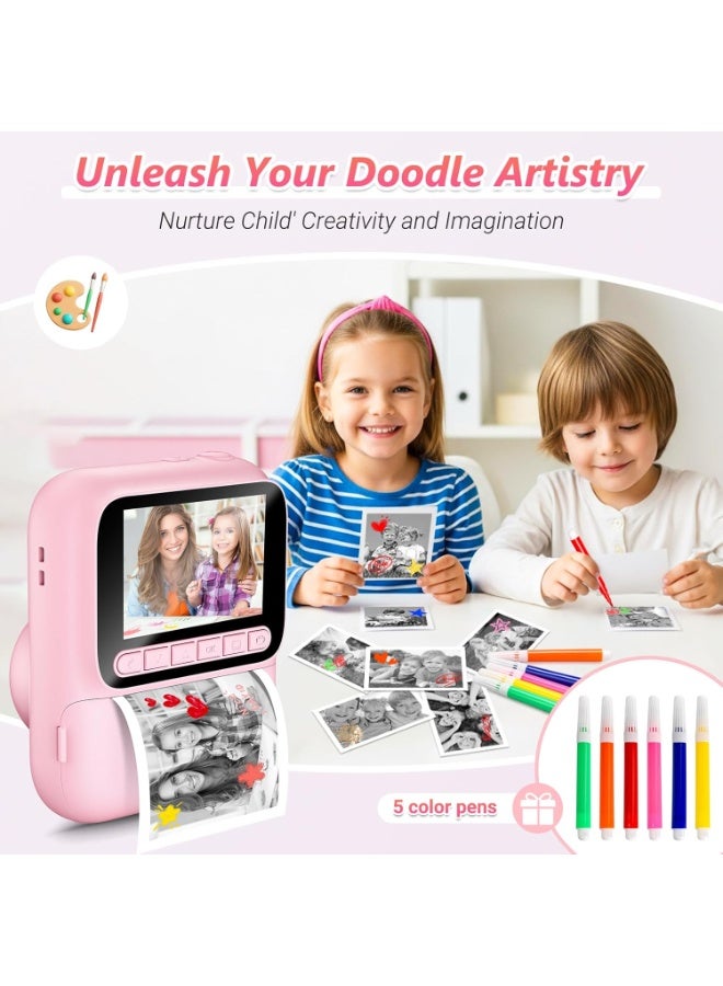 BlueFire Kids Instant Print Camera for Girls & Boys Ages 3-12 | 2.4" IPS HD Screen | 48MP HD Camera & 1080P Video Recording | Instant Ink-Free Thermal Printing with 4 Color Paper Rolls | MP3 Music Player, Mini Games & Creative Filters | 2000mAh Rechargeable Battery | USB-C Fast Charging | Educational Photography Toy | Perfect Gift for Kids - Image 5