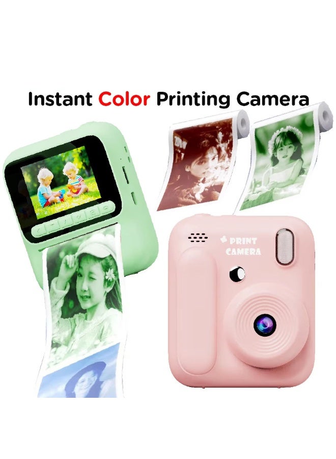 BlueFire Kids Instant Print Camera for Girls & Boys Ages 3-12 | 2.4" IPS HD Screen | 48MP HD Camera & 1080P Video Recording | Instant Ink-Free Thermal Printing with 4 Color Paper Rolls | MP3 Music Player, Mini Games & Creative Filters | 2000mAh Rechargeable Battery | USB-C Fast Charging | Educational Photography Toy | Perfect Gift for Kids - Image 2