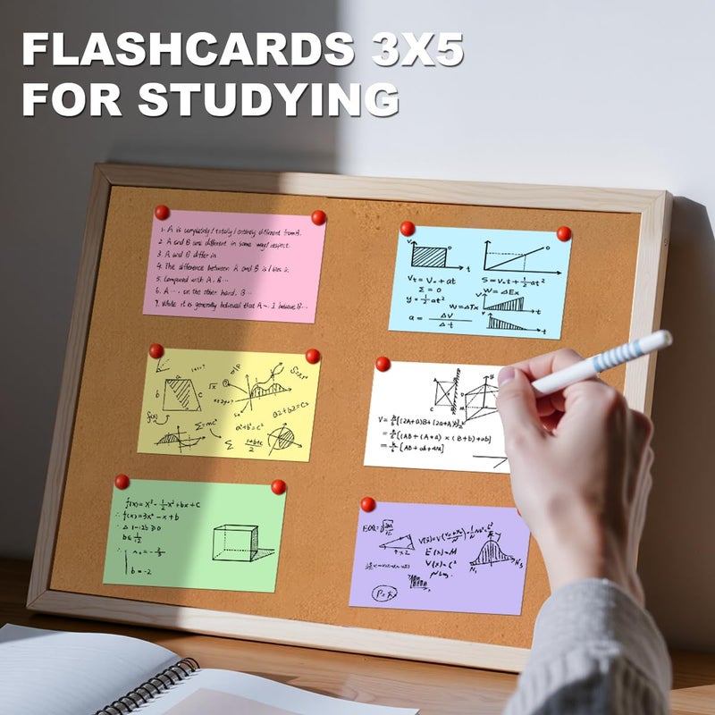 AIFLYAN 300 Count Blank Index Cards 3x5 Notecards Flashcards for Studying Colorful Flash Cards Blank 3 by 5 Neon unlined Index Cards Bulk Small Cute Cards Pretty Study Flashcards 3 x 5 Note Cards 6 Pack of 50 - Image 3