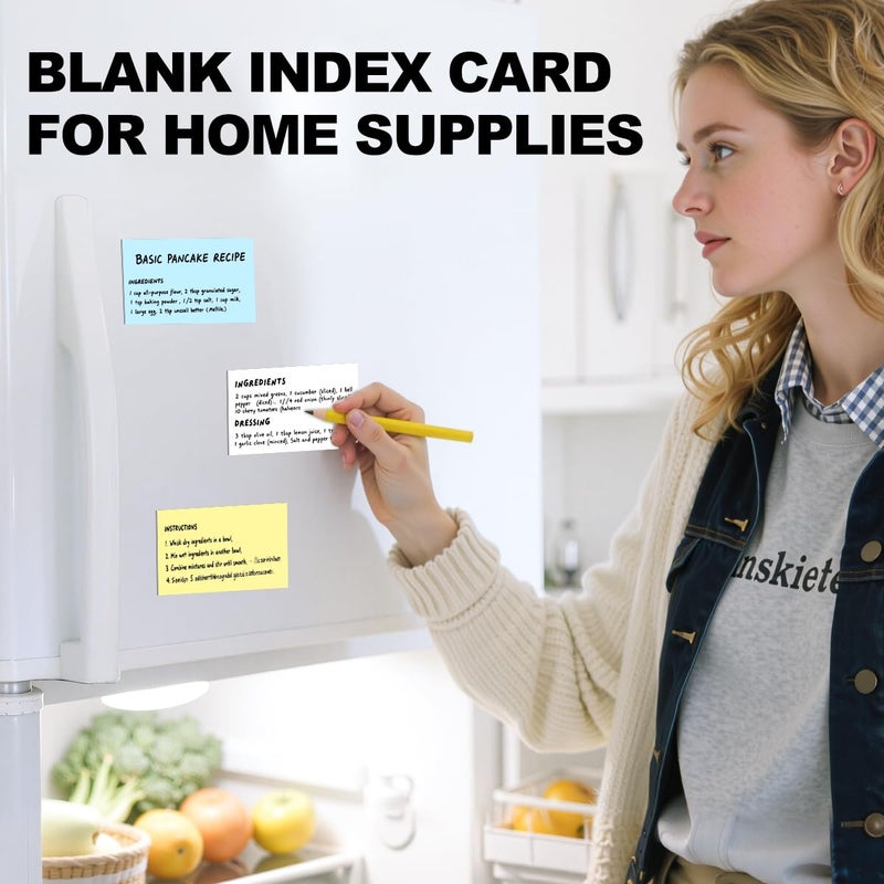 AIFLYAN 300 Count Blank Index Cards 3x5 Notecards Flashcards for Studying Colorful Flash Cards Blank 3 by 5 Neon unlined Index Cards Bulk Small Cute Cards Pretty Study Flashcards 3 x 5 Note Cards 6 Pack of 50 - Image 4