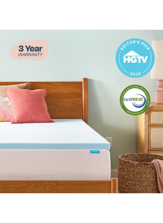 LINENSPA 2 Inch Gel Infused Memory Foam Mattress Topper, Queen, 2 Inch - Image 5
