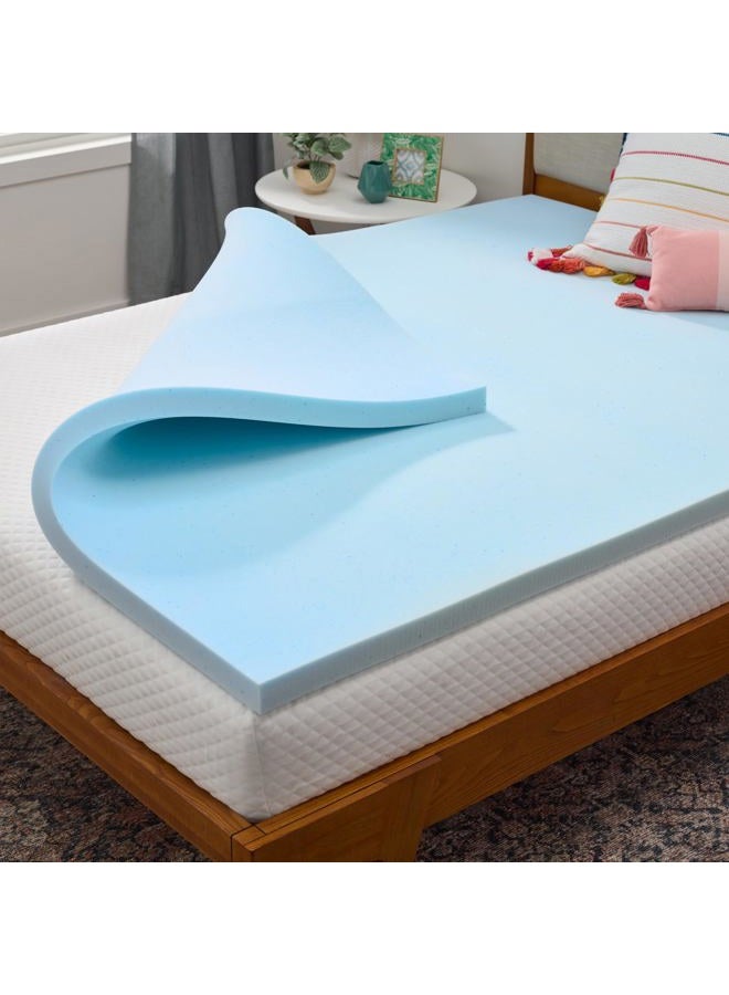 LINENSPA 2 Inch Gel Infused Memory Foam Mattress Topper, Queen, 2 Inch - Image 1