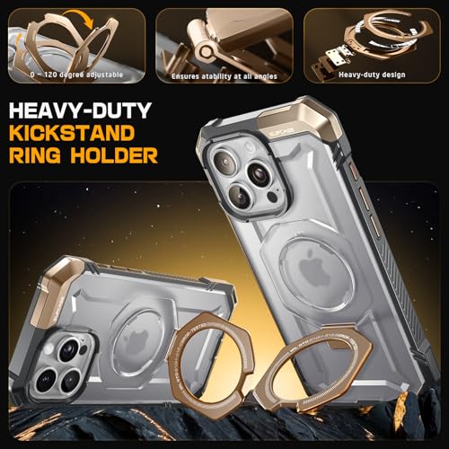 SUPCASE Polycarbonate For iPhone 16 Pro Max Back Case With Camera Control Capture Button (Unicorn Beetle Grip), [Built-In Stand] [Compatible With Magsafe] Heavy Duty Magnetic (Desertgold) - Image 5