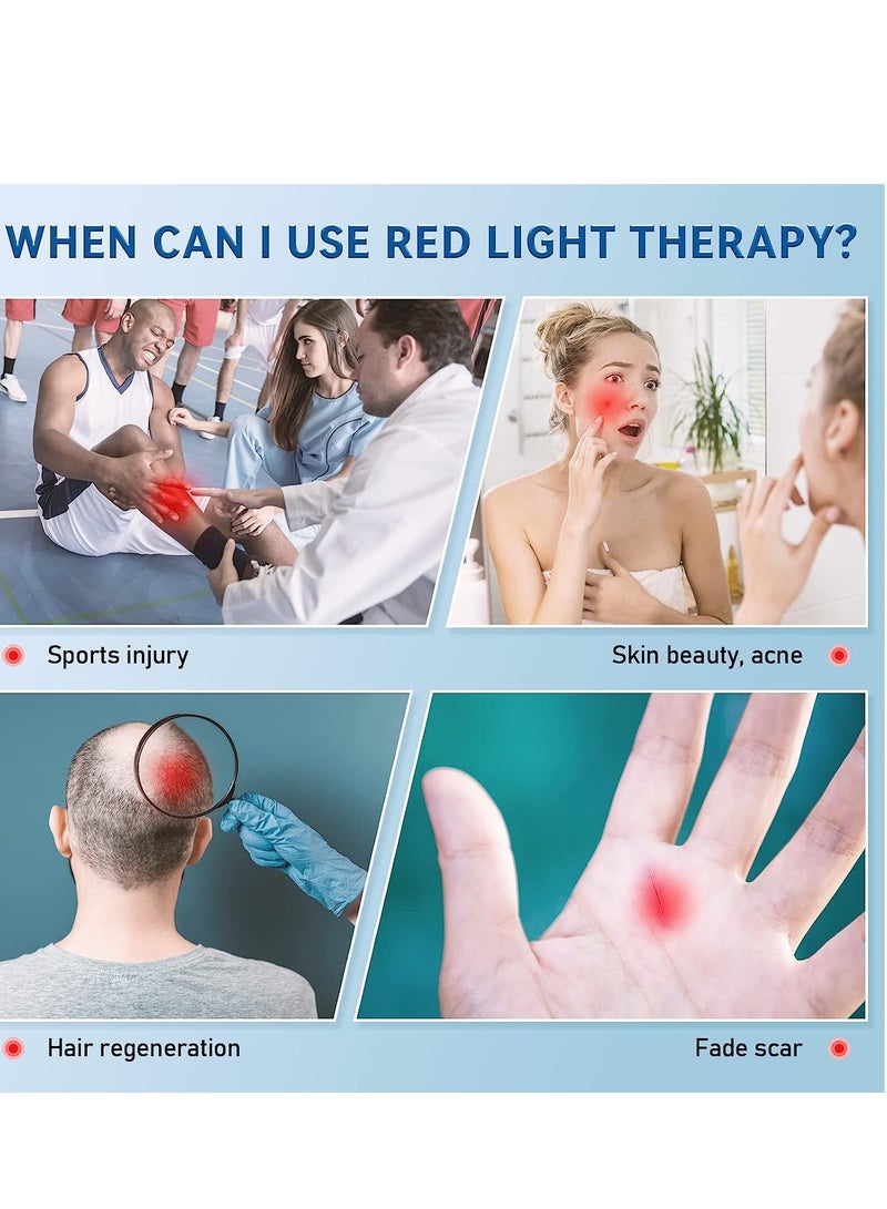 2-in-1 Red & Infrared Light Therapy Device for Pain Relief - Portable Treatment for Cold Sores, Blisters, and Muscle Aches (Blue) - Image 5