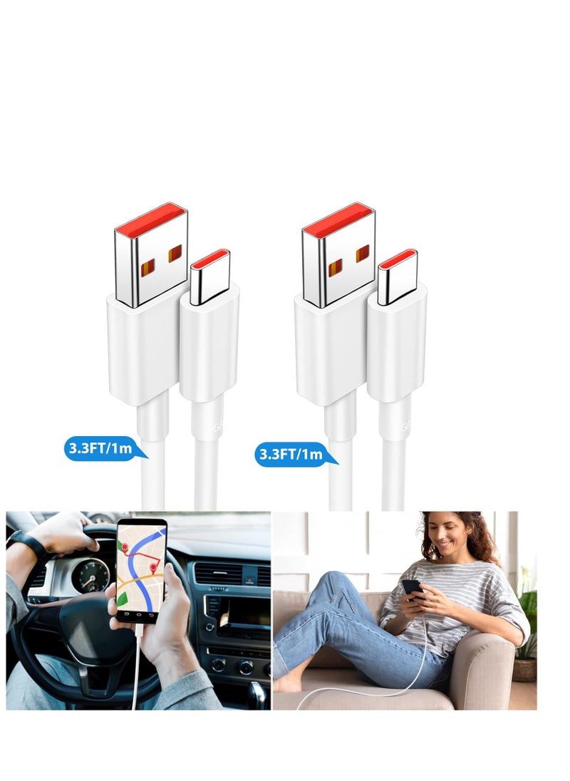 Generic - 2Packs USB C Charger Cable 1M for Xiaomi Phones, Fast Charger Cable 120W 3A, 67W Turbo Charging Cable Type C Cable for Redmi Note 14 13 12 Pro 1110 Pro POCO X6 X6 Pro M6 Xiaomi Mi 14 14T 13T 13 Pro 13 12T Pro 12 Redmi K80 K70 K60 K50 - Image 1
