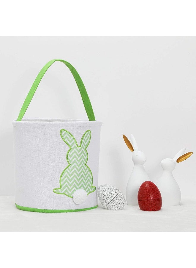 MONOBLANKS Easter Bunny Basket Bags, Rabbit Bucket Tote for Easter Egg Hunts Decorations Candy Gifts Storage - Image 3