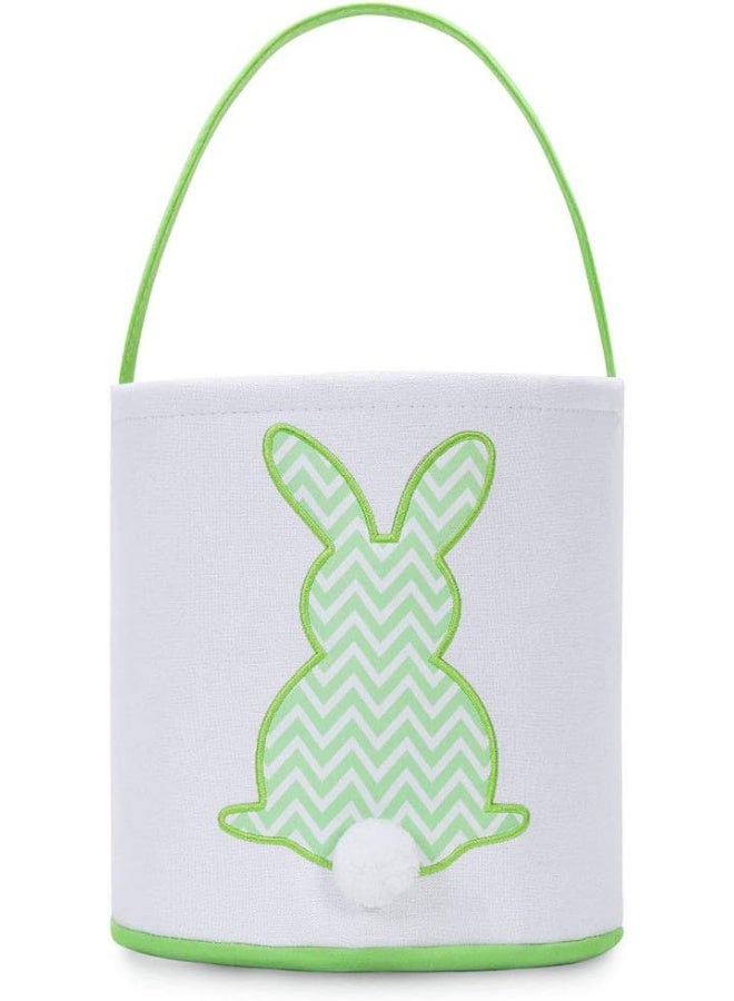 MONOBLANKS Easter Bunny Basket Bags, Rabbit Bucket Tote for Easter Egg Hunts Decorations Candy Gifts Storage - Image 1