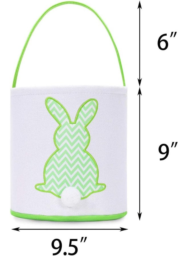 MONOBLANKS Easter Bunny Basket Bags, Rabbit Bucket Tote for Easter Egg Hunts Decorations Candy Gifts Storage - Image 5