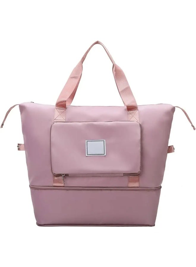 شنطة سفر دفل بيكيرميش مقاومة للماء قابلة للطي رياضي خفيفة الوزن، كبيرة - زهري