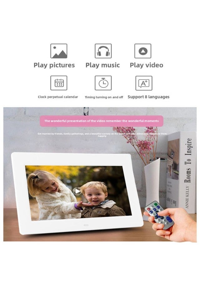 Best Selling 10.1 Inch Digital Photo Frame LED HD Video Player Advertising Machine Electronic Photo Album Gifts-Color:Black  - Image 4