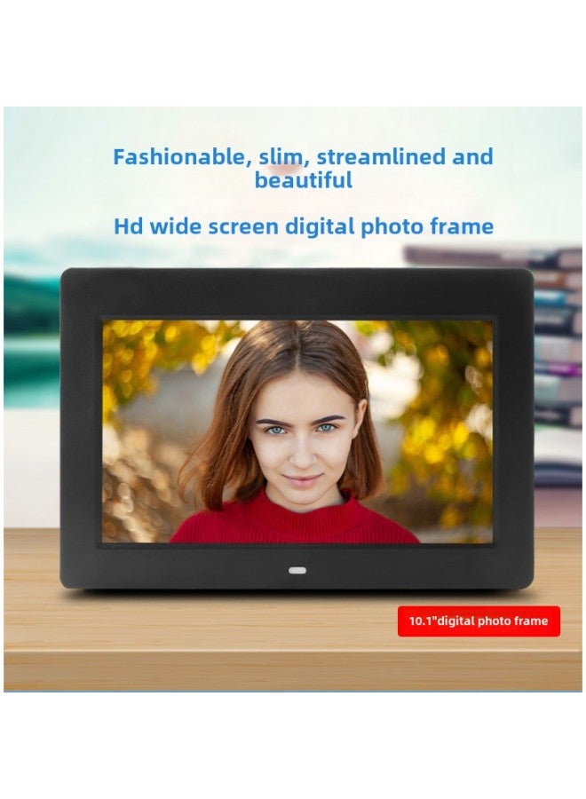 Best Selling 10.1 Inch Digital Photo Frame LED HD Video Player Advertising Machine Electronic Photo Album Gifts-Color:Black  - Image 2
