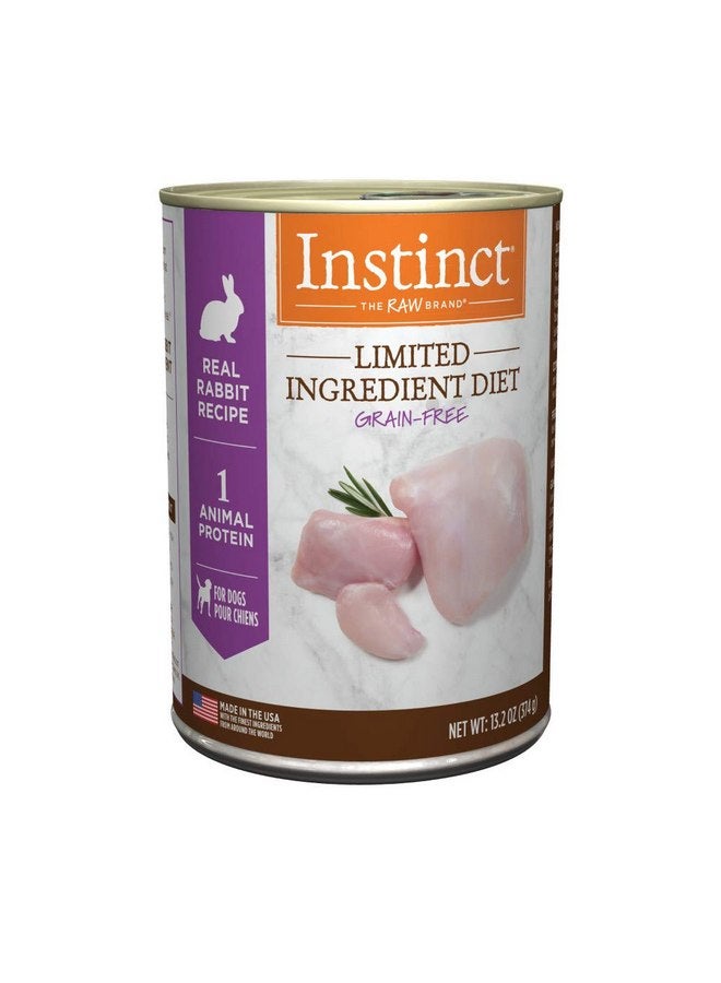 غريزة طعام الكلاب المعلب الطبيعي الرطب من Instinct Limited Ingredient Diet Grain Free Real Rabbit Recipe، 13.2 أونصة (عبوة من 6 قطع) - Image 1