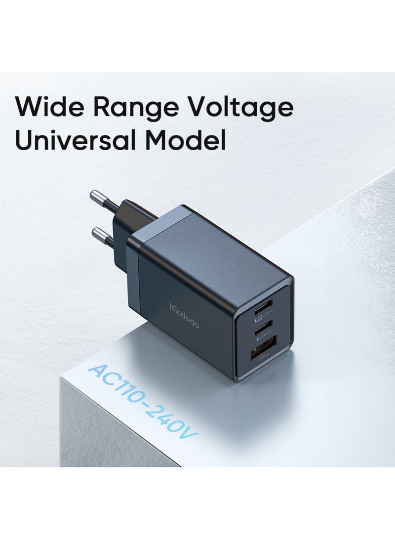 مكدودو Mcdodo مجموعة شاحن غان (GaN 5 Mini Pro) 70 واط، 3 منافذ (2C+1A)، شحن سريع مع كابل PD 36 واط - Image 5