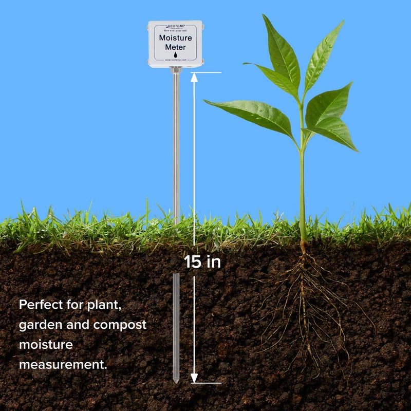 Reotemp 15 Inch Garden and Compost Moisture Meter, Garden Tool Ideal for Soil, Plant, Farm and Lawn Moisture Testing - Image 3