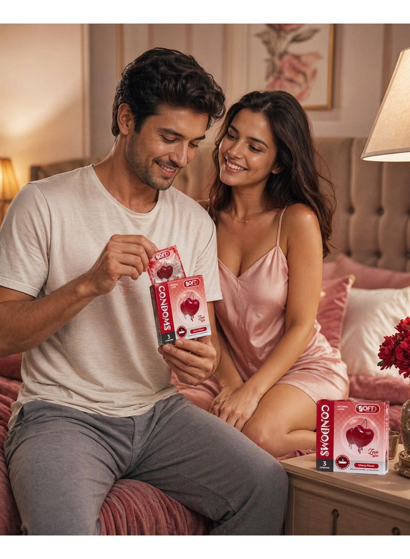 سوفت واقي ذكري بنكهة الكرز من SOFT Medical – 4 عبوات × 3 قطع، لاتكس طبيعي، كلاسيك مزلق بريميوم، للاستخدام الشخصي للبالغين - Image 3