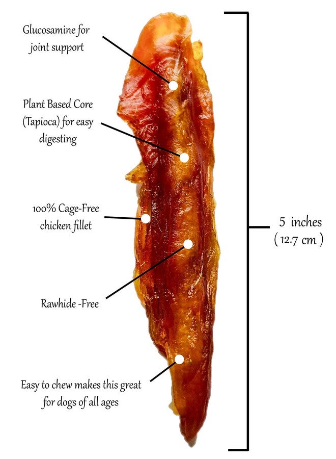 Rena's Recipe Chicken Fillet Sticks (8 Count) (7 oz) (Pack of 3) Rawhide Free Chicken Fillet Wrapped Chews with Glucosamine for Joint Health - Image 3