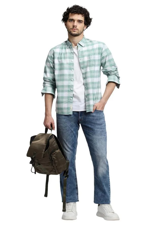 Dennis Lingo Checked Long Sleeves Casual Shirt